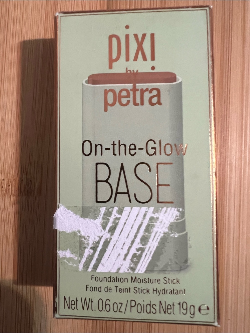 Pixi On-the-Glow Base Foundation Moisture Stick - Mint Box with Rose Cap